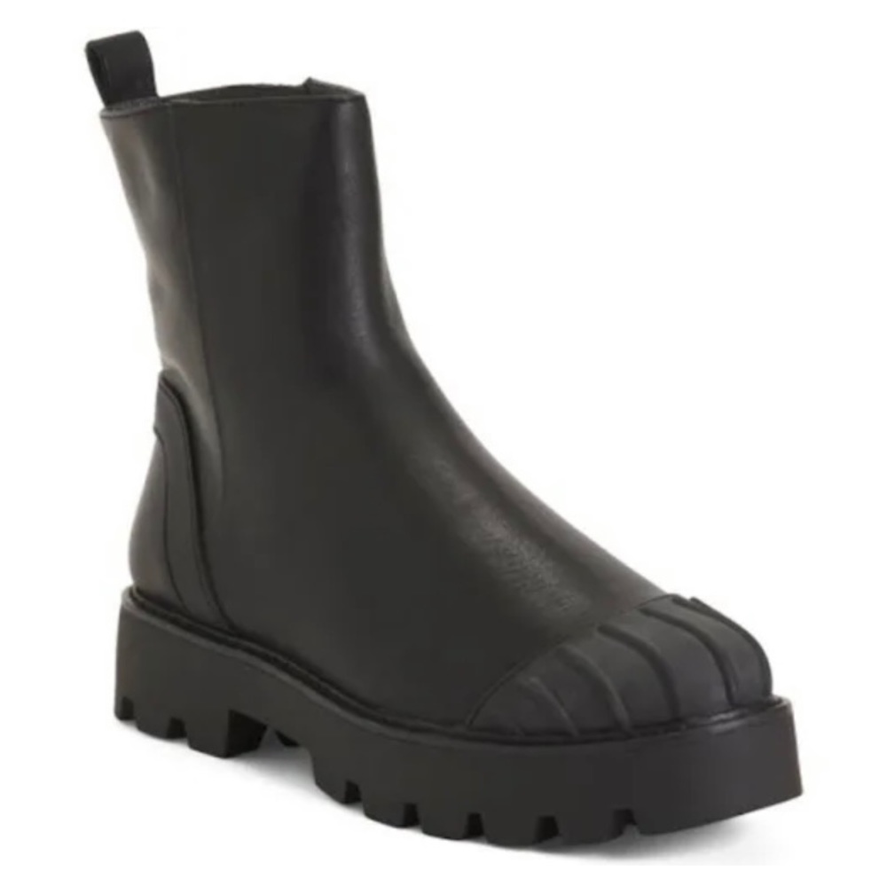 Franco Sarto Black Lether Waterproof  Boots Size 10